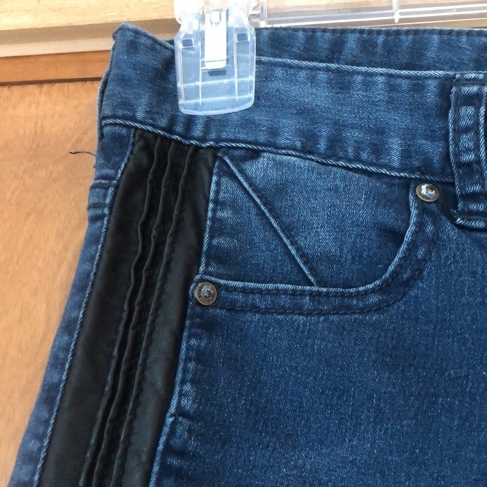 Free People faux leather striped jeans - Picture 4 of 10